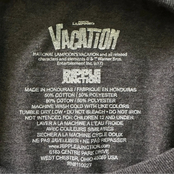NWT National Lampoons Family Vacation T Shirt DXL Size XXL Gray T Shirt Wagon - Picture 4 of 6